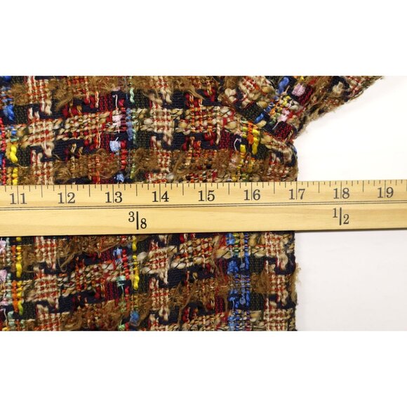 Ett:twa by Anthropologie Women's Harlequin Burgundy Multicolor Tweed Jacket XS - Picture 5 of 9